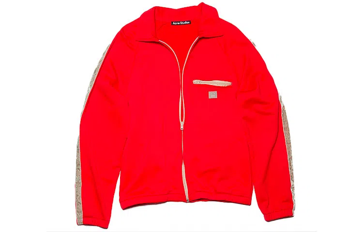 Acne Studios SS22 Zip Collar Jacket Red