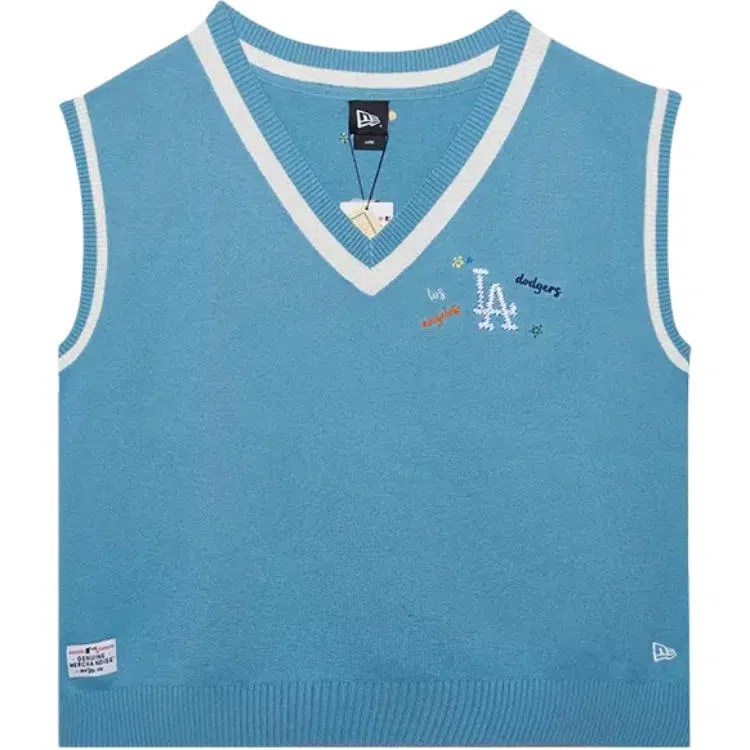 New Era x MLB V-Neck Vest Light Blue