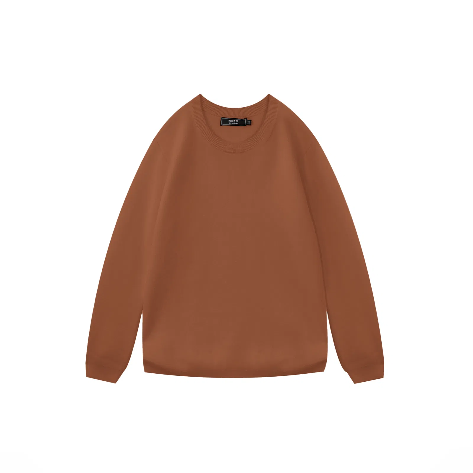 我是大卫 港风宽松慵懒风圆领纯色韩版打底针织衫 男女同款