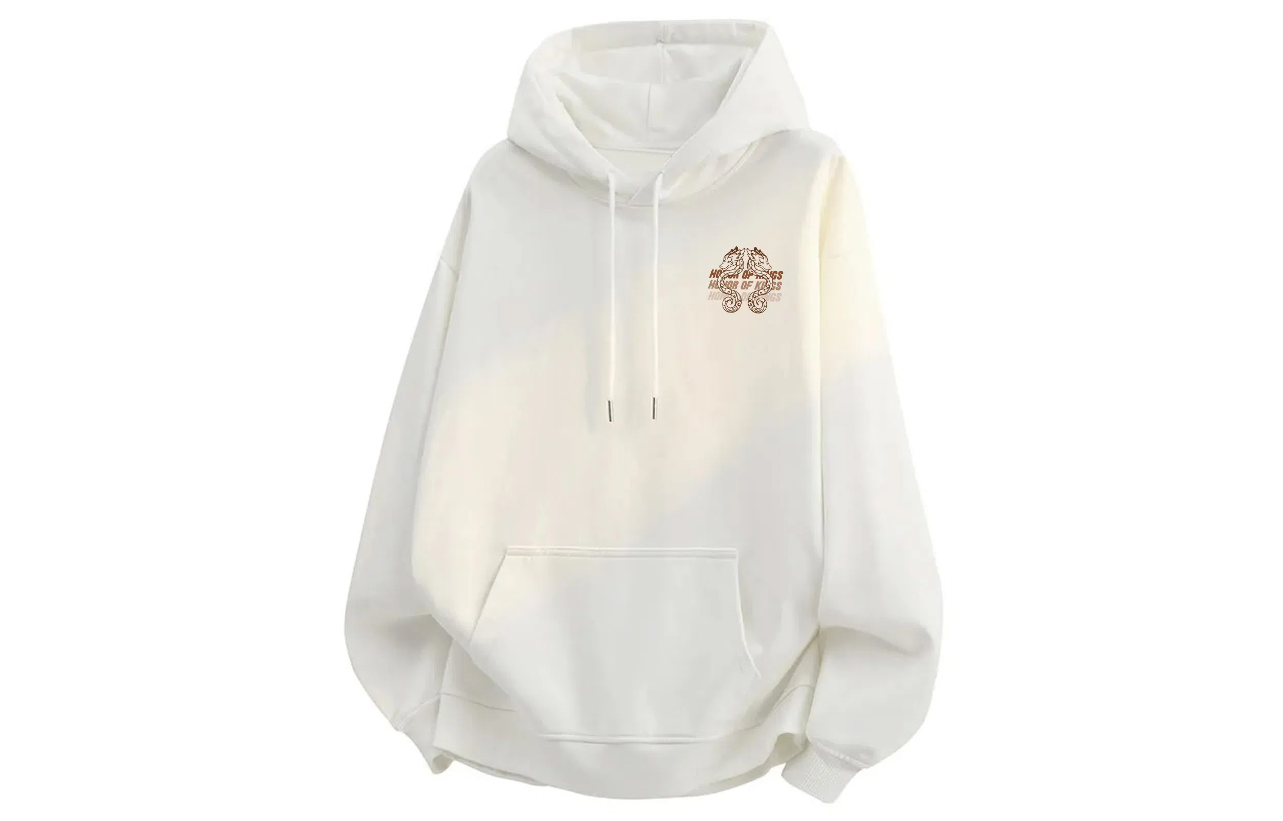 王者荣耀 女蜗补天款美式复古蛇年对称倒影双排字母印花保暖学生党日常学院风百搭落肩长袖无性别休闲宽松多巴胺连帽卫衣 男女同款