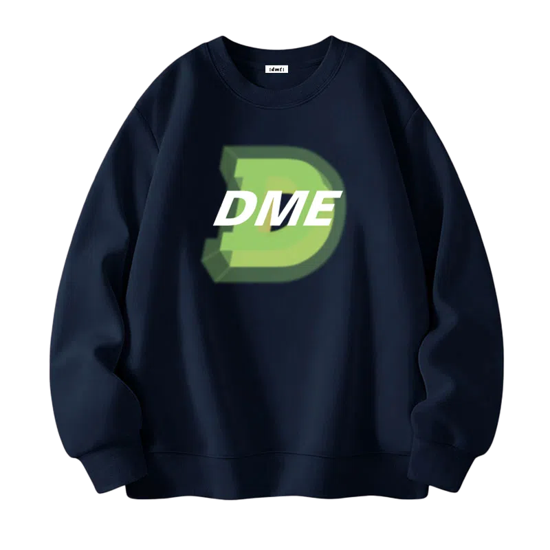 【dme】 渐变模糊字母宽松圆领休闲百搭长袖卫衣 男女同款