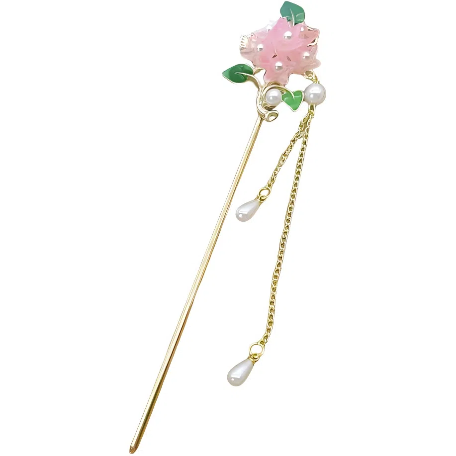 【花团锦簇】 指尖瑰宝 花朵发饰中式高级复古感头饰发钗流苏步摇汉服旗袍配饰好运降临美丽动人惊艳四座 镀银 发簪 女款