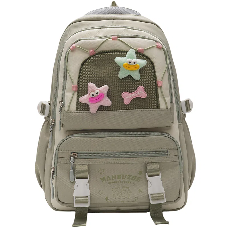 醇龙 可爱高中生初中生学生女大学生休闲旅游轻便电脑背包 帆布 双肩包 常规 女款 多色