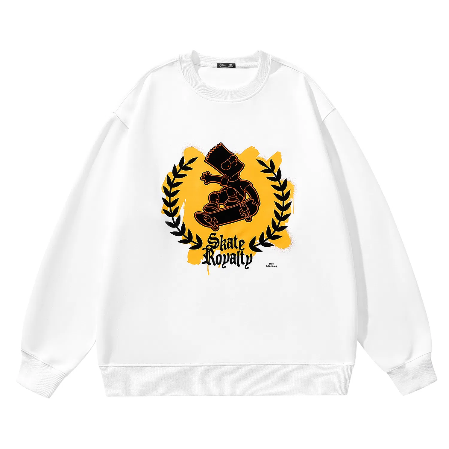 The Simpsons Loose Letter Casual Heavyweight Long Sleeve Sweatshirt