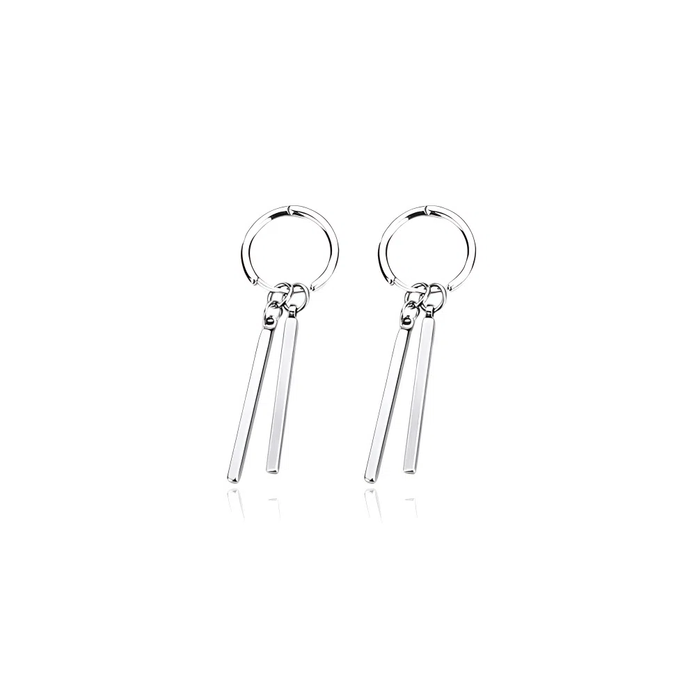 希遇 谧夜浮光 新中式 个性小众时尚简约 冷淡风创意设计 日常通勤百搭#好运 合金 耳环 男女同款情侣款