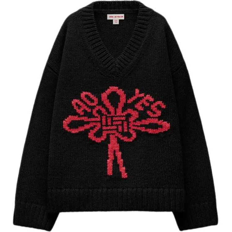 ZARA AO YES SS25 V-Neck Knit Sweater