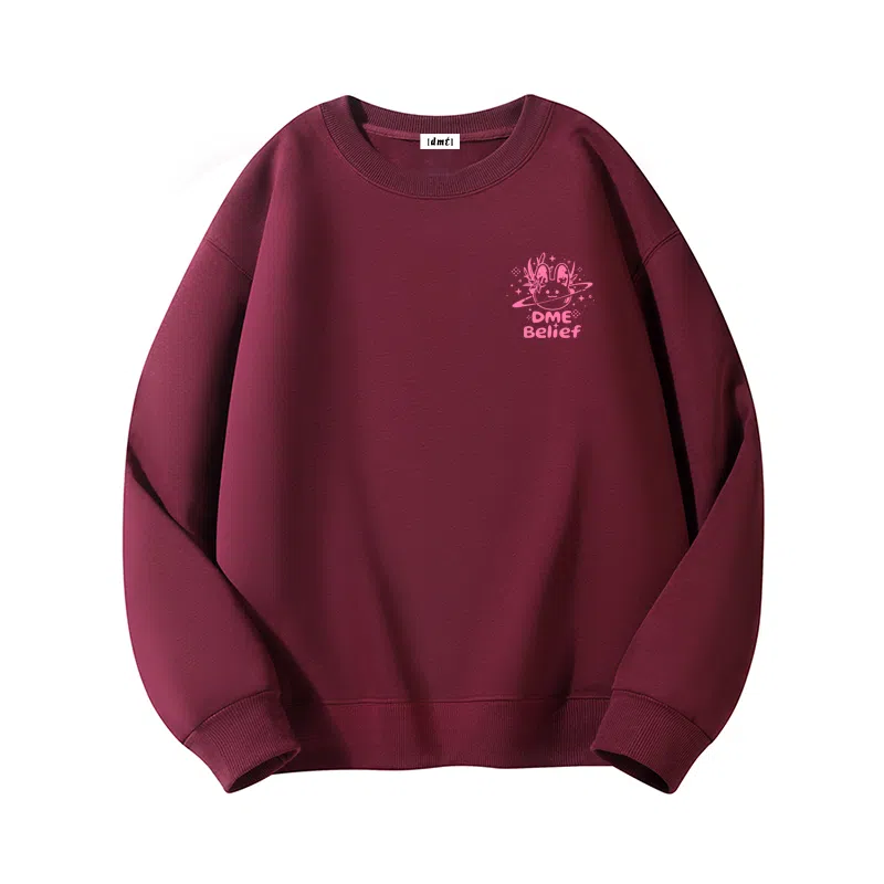 【dme】 星球小兔子字母印花设计潮流时尚版型宽松可爱休闲圆领卫衣 男女同款