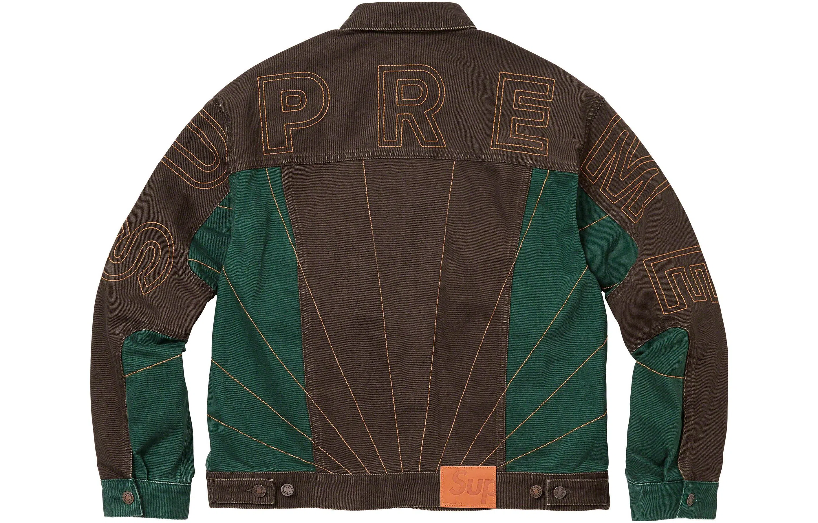 Supreme Radial Embroidered Denim Trucker Jacket