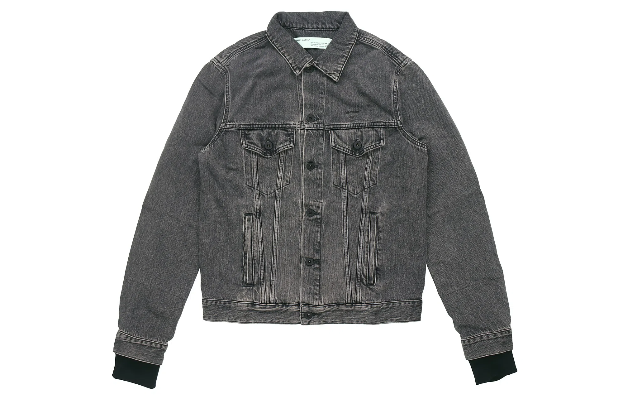 OFF-WHITE SS19 Classic Arrow Print Denim Jacket