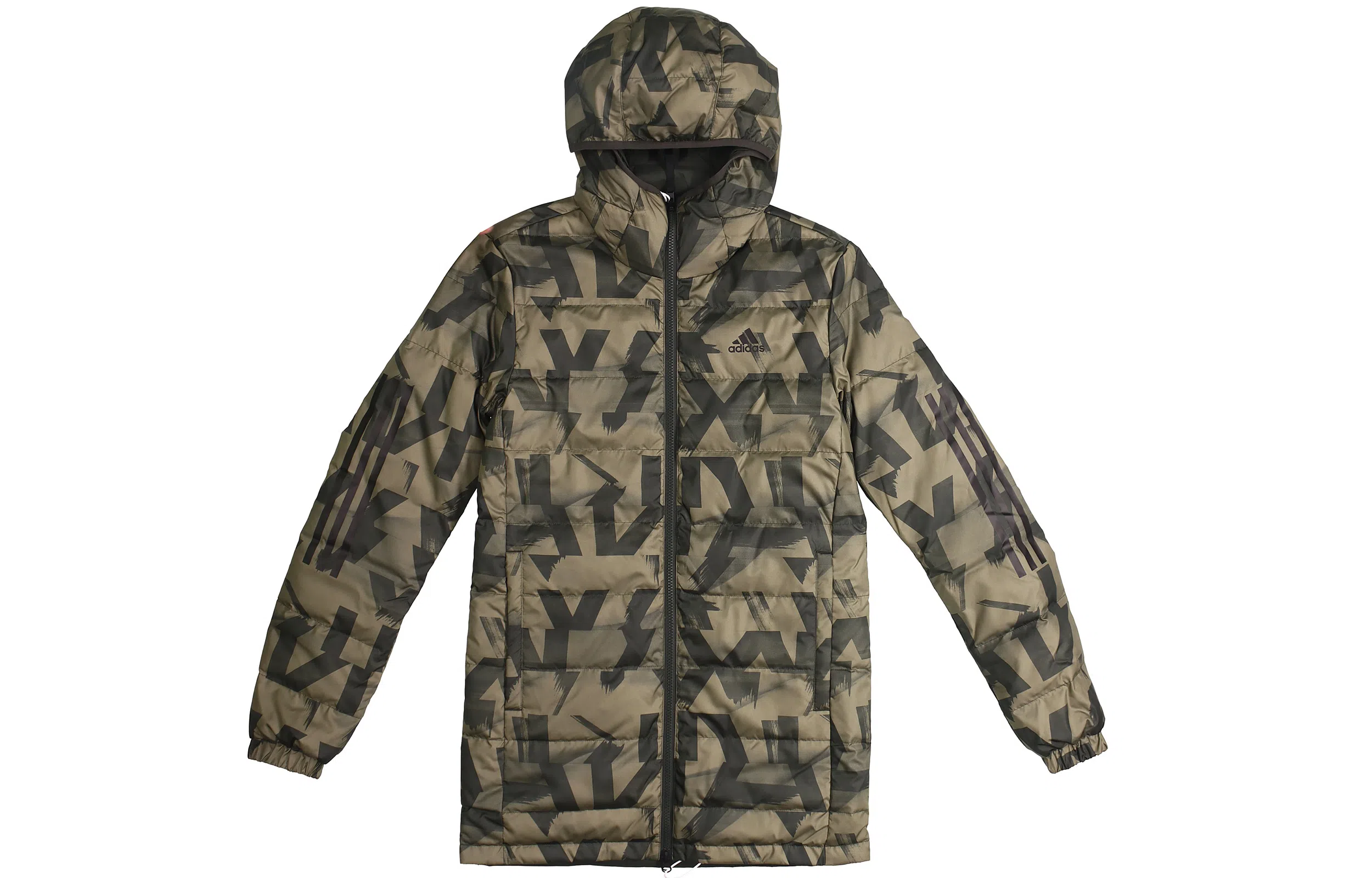 adidas Reversible Down Coat Olive Brown