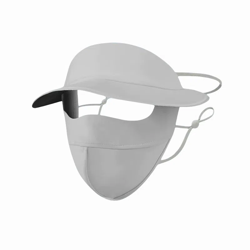 北极绒 二合一全脸遮阳透气户外骑行出游 聚酯纤维 防晒帽 男女同款情侣款