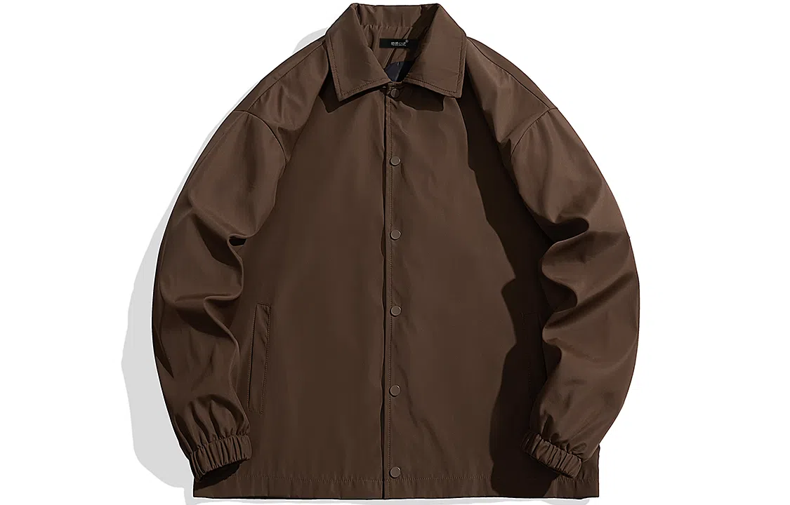 物质公式 日系纯色基础款简约休闲翻领教练夹克 男女同款