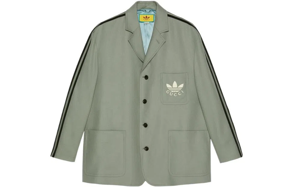 Gucci x adidas Originals FW22 Blazer Grey