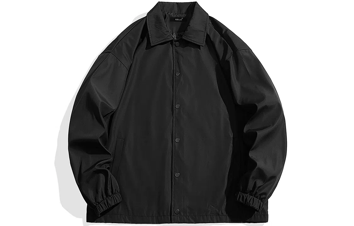 物质公式 日系纯色基础款简约休闲翻领教练夹克 男女同款