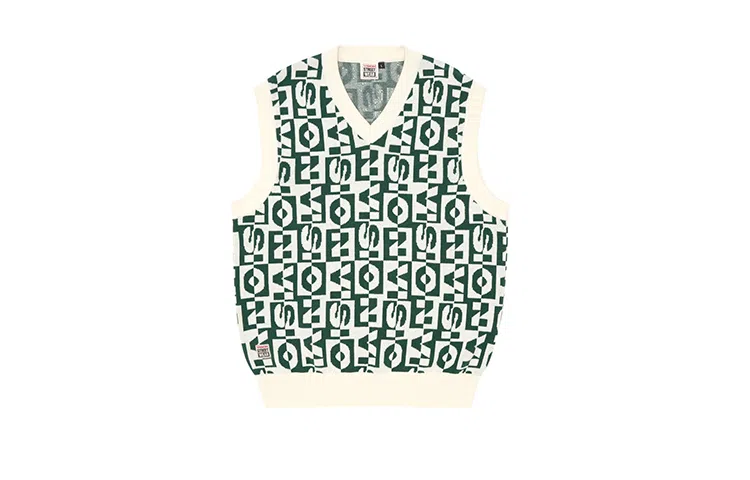 Vision Street Wear Logo Knit Vest Green