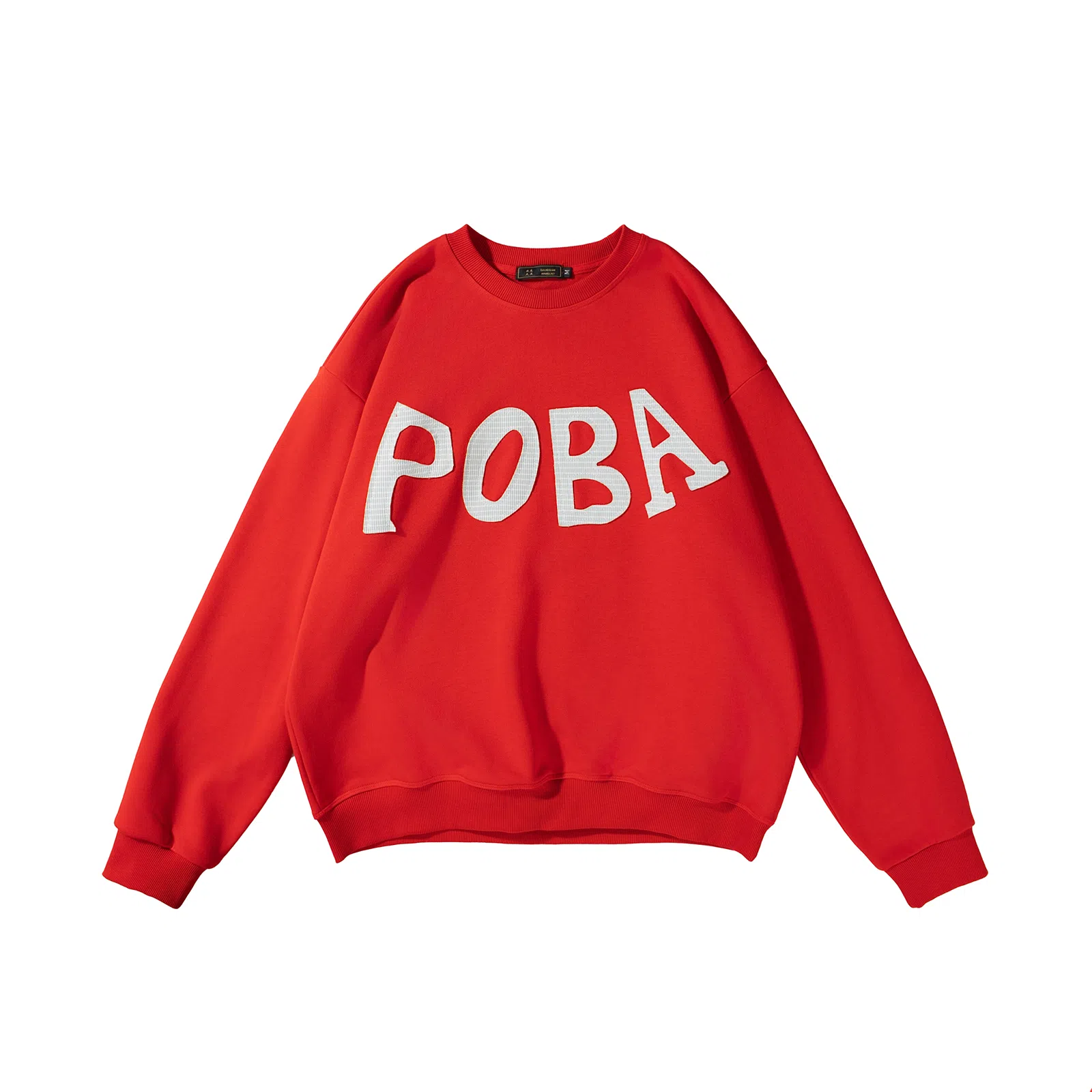 我是大卫 圆领韩版休闲套头字母重磅针织衫 男女同款 红色