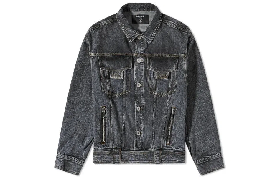 Balmain SS23 Denim Jacket Black