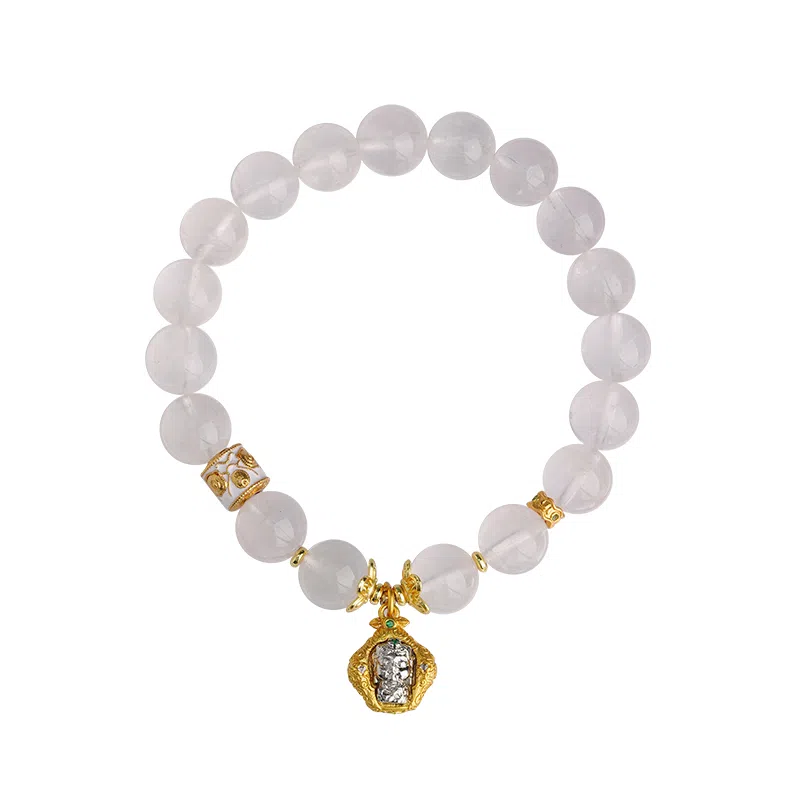 布达拉宫 【做个富婆】招桃花正缘财运亨通好运连连平安顺遂转运珠好人缘#好运 粉水晶 手串 男女同款情侣款