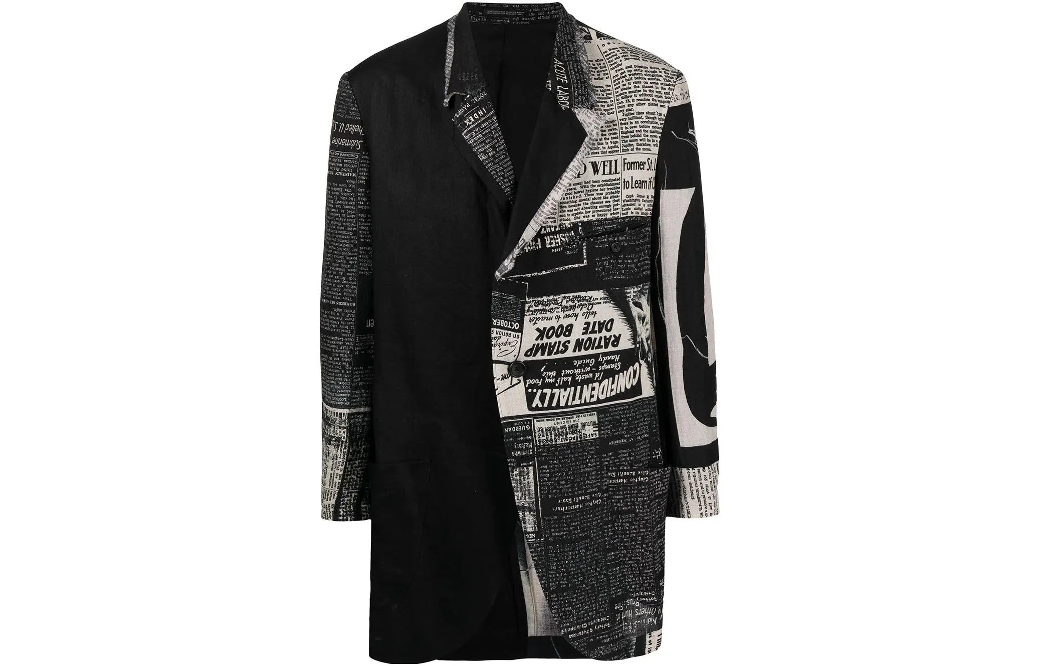 Yohji Yamamoto FW22 Geometric Print Oversized Blazer