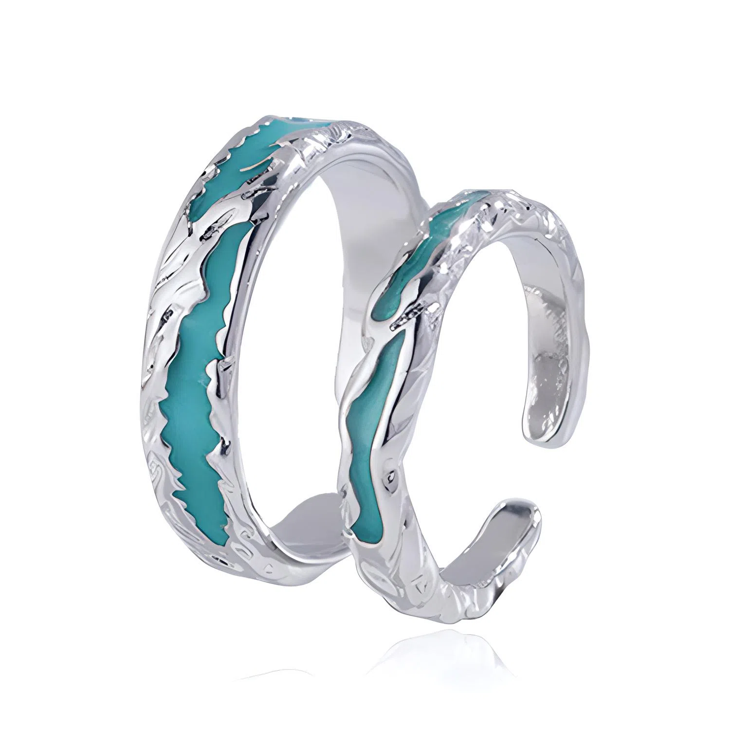 华髻 中国风复古暗影 国潮国风高级 小众设计 日常不规则设计 戒指 男女同款情侣款 礼物