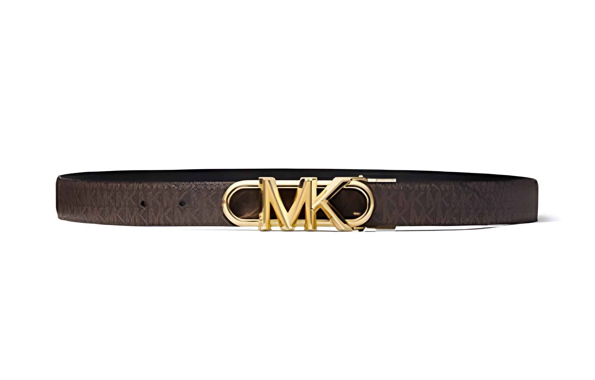 Michael Kors Reversible Logo Leather Belt Brown