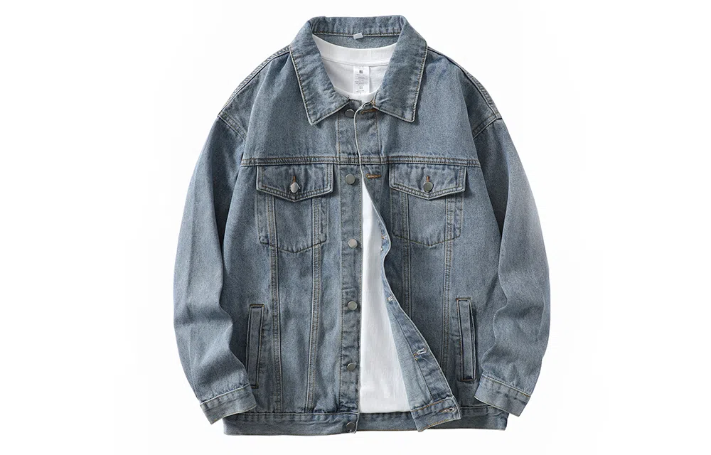 零氏 美式嘻哈高街复古运动无性别慵懒风百搭个性牛仔外套 男女同款