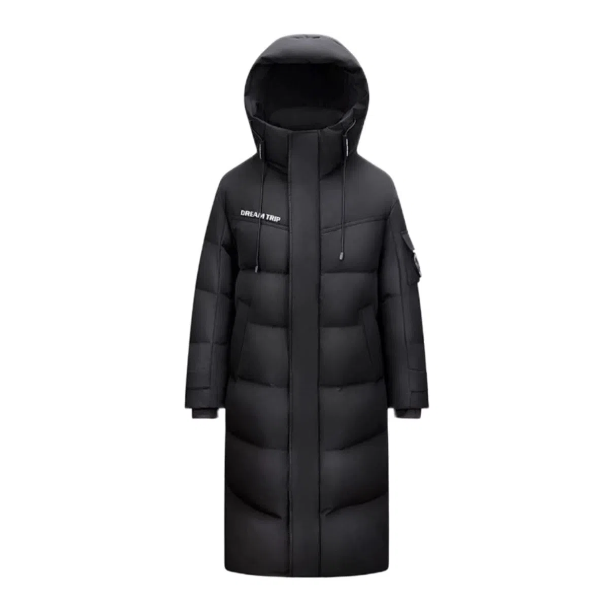 鸭鸭 长款连帽过膝加厚通勤学院时尚百搭休闲羽绒服 男女同款