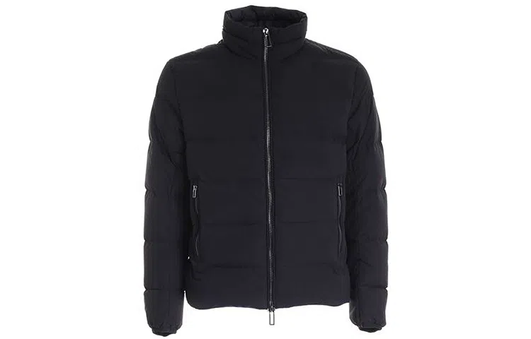 Emporio Armani Zip-Up Down Jacket Navy