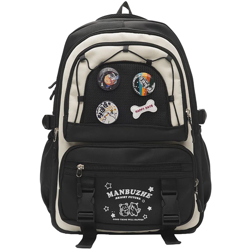 醇龙 可爱高中生初中生学生女大学生休闲旅游轻便电脑背包 帆布 双肩包 常规 女款 多色