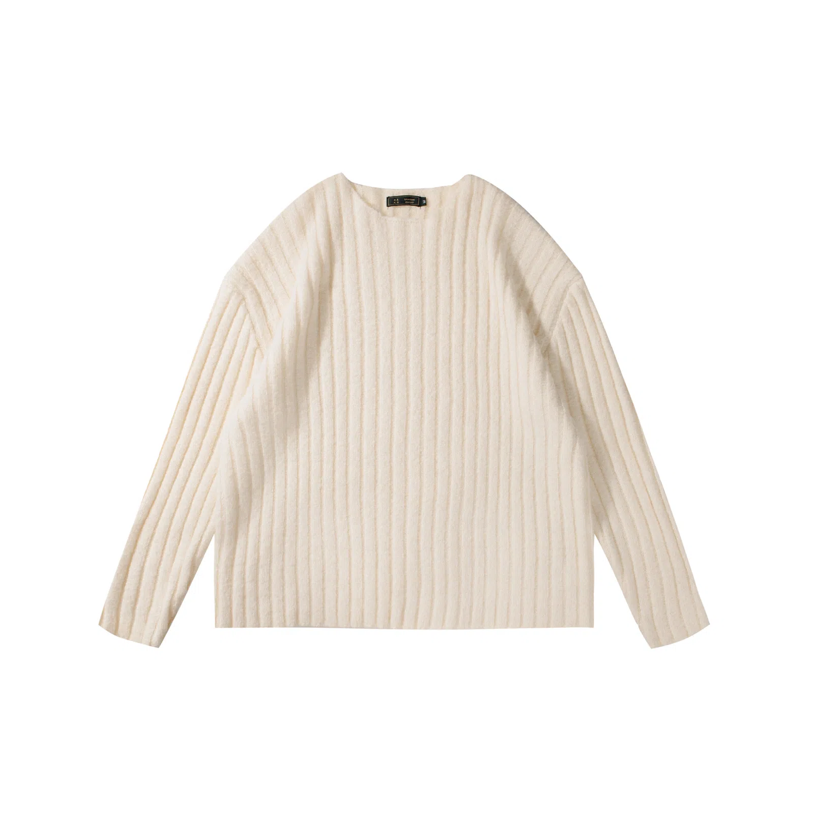 我是大卫 慵懒条纹圆领套头保暖针织衫 男女同款