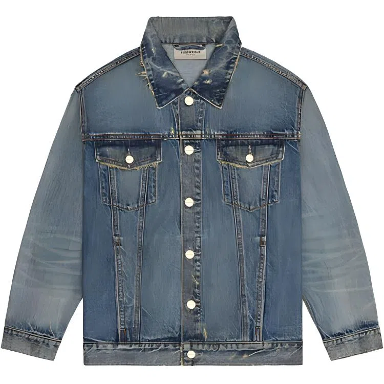Fear of God Essentials FW20 Light Denim Trucker Jacket