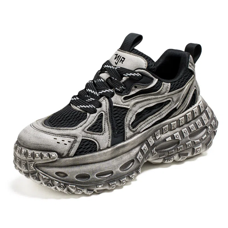 南极人 网布 复古质感时尚休闲运动风个性轮胎鞋 防滑耐磨轻便增高 低帮 老爹鞋 男款