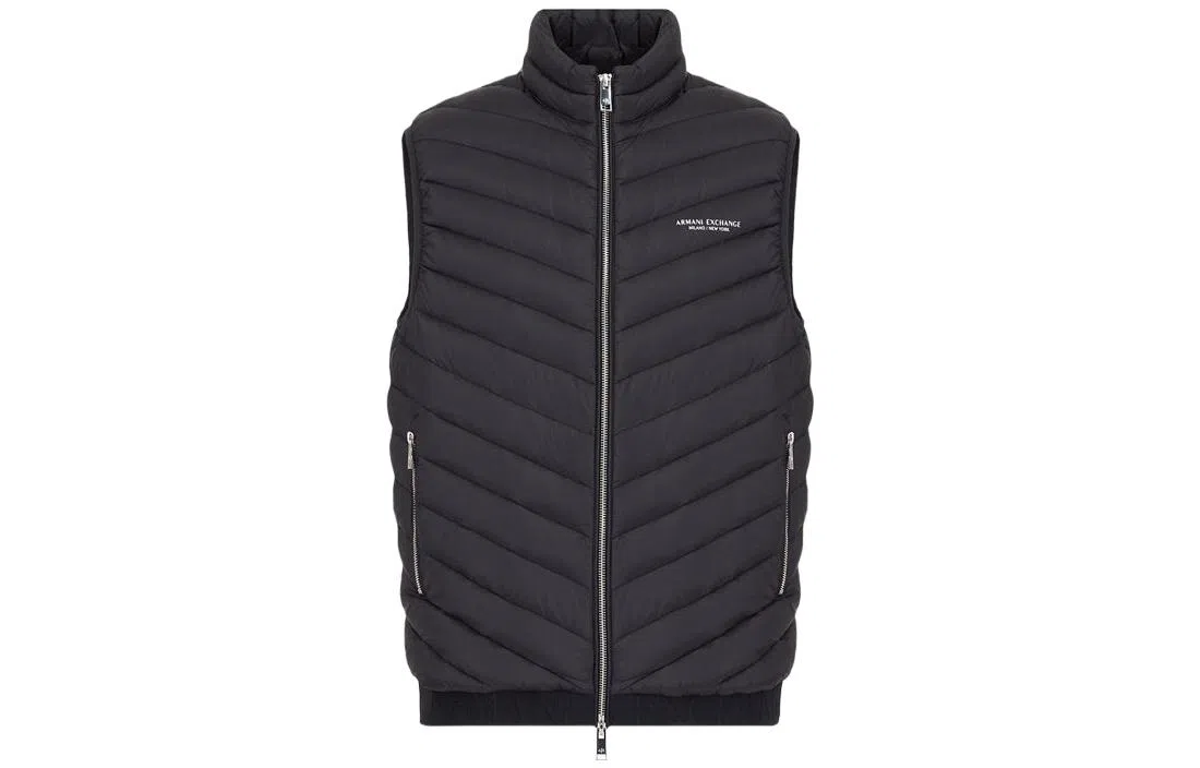 Armani Exchange SS22 Quilted Vest Black