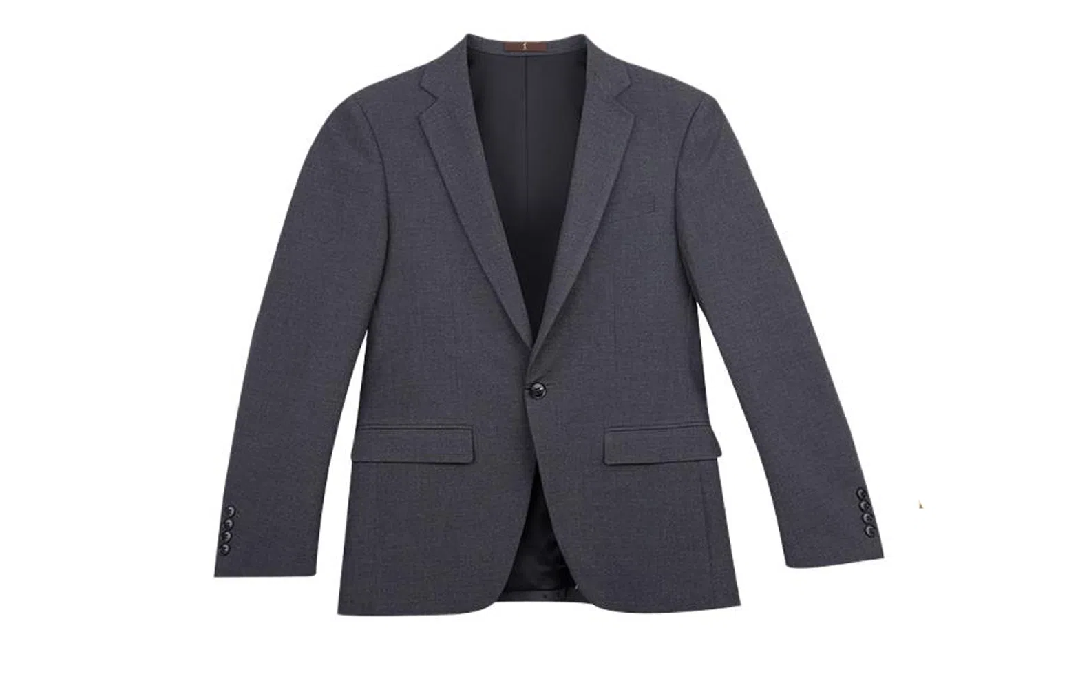 才子 纯色一粒扣修身休闲长袖西装 男款 灰色