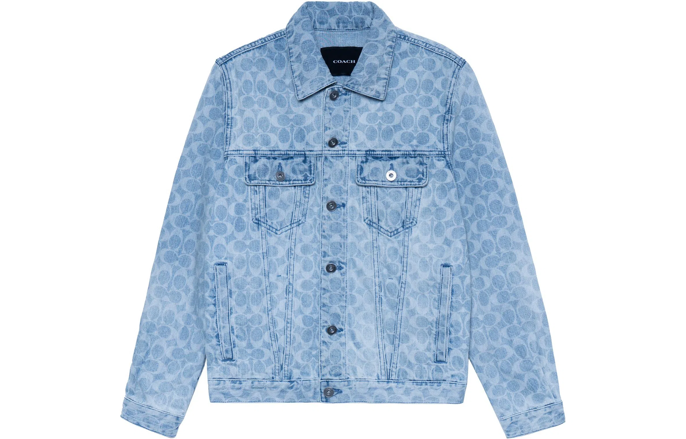 COACH Logo Print Denim Jacket