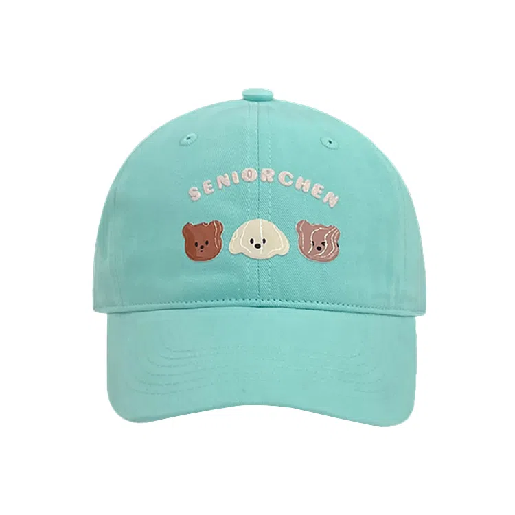 浪莎 日系可爱卡通小熊 轻薄透气户外出行防晒遮阳 时尚百搭大头围显脸小 棉 鸭舌帽 男女同款情侣款