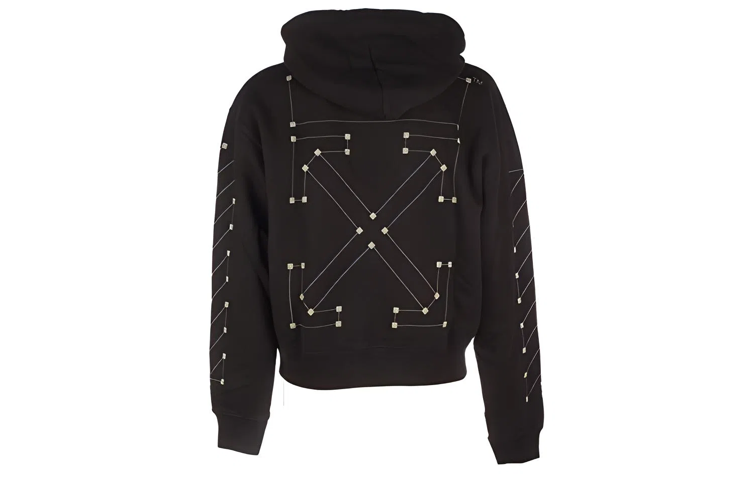 OFF-WHITE Diag Backbone Hoodie Black