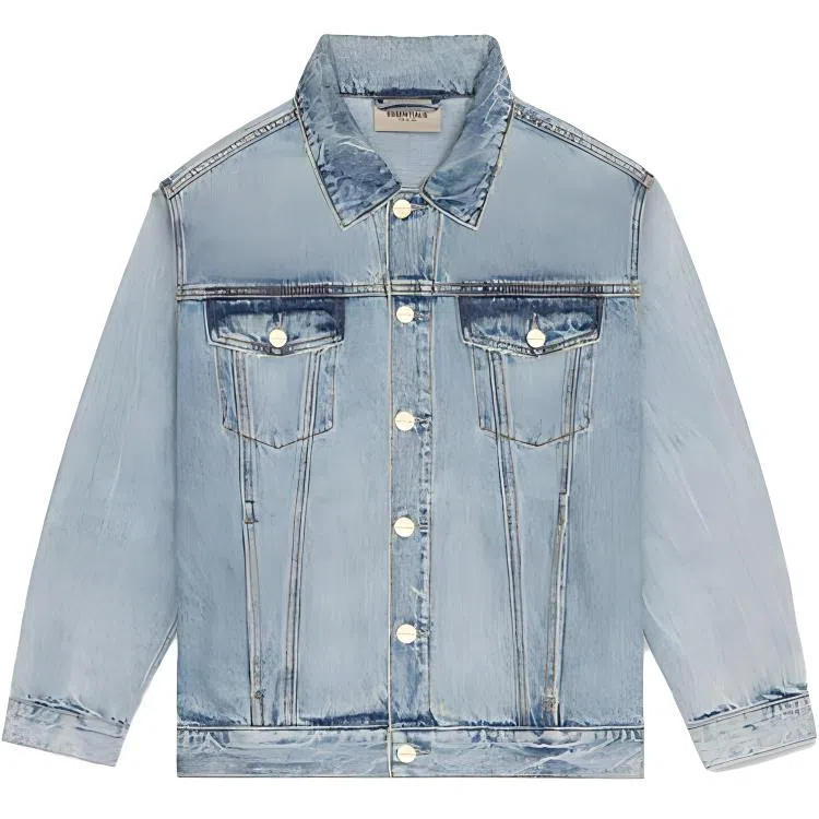 Fear of God Essentials FW20 Indigo Denim Trucker Jacket