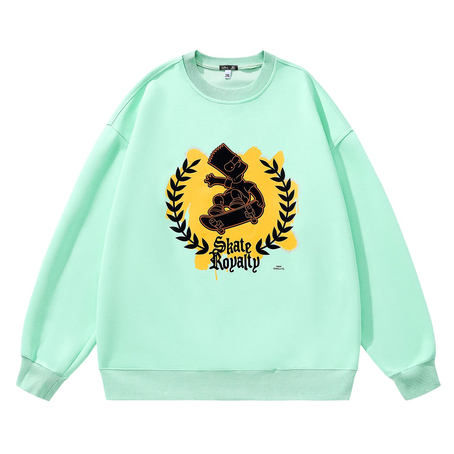 The Simpsons Loose Letter Casual Heavyweight Long Sleeve Sweatshirt