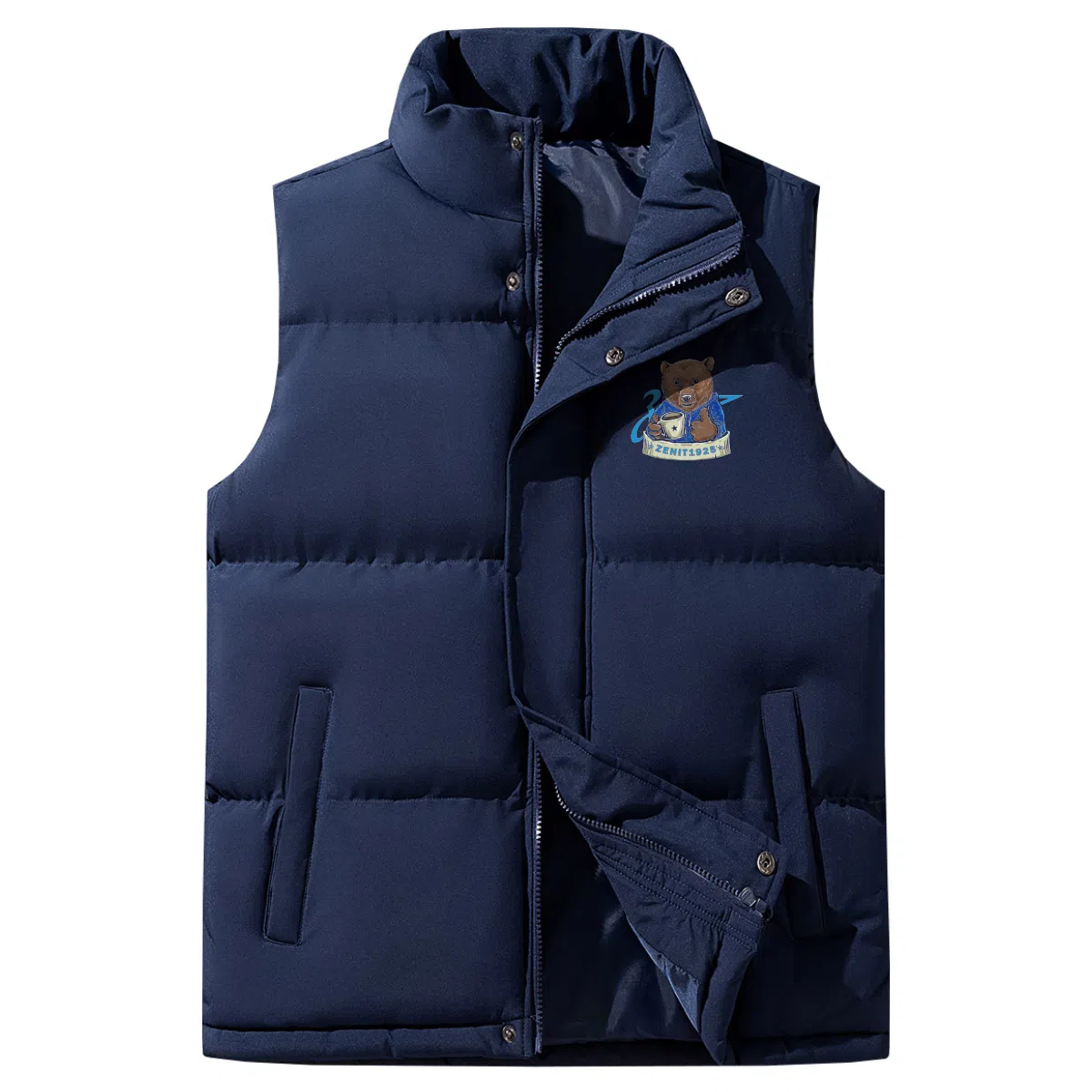 猫倜 泽尼特酒杯熊马夹宽松加棉加厚坎肩外套马甲 男女同款