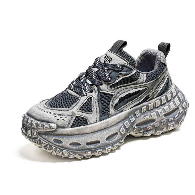 南极人 网布 复古质感时尚休闲运动风个性轮胎鞋 防滑耐磨轻便增高 低帮 老爹鞋 男款