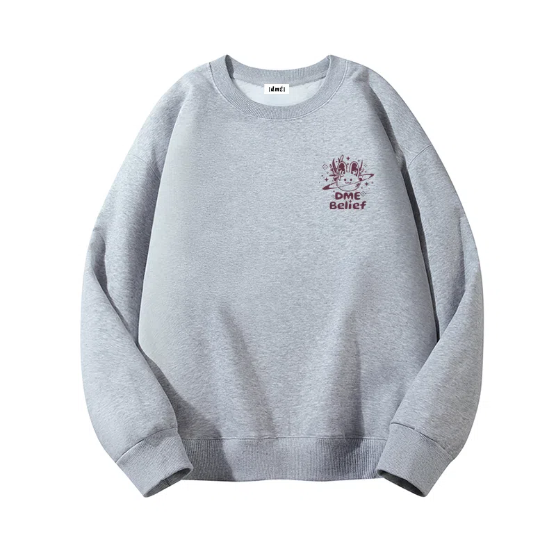 【dme】 星球小兔子字母印花设计潮流时尚版型宽松可爱休闲圆领卫衣 男女同款