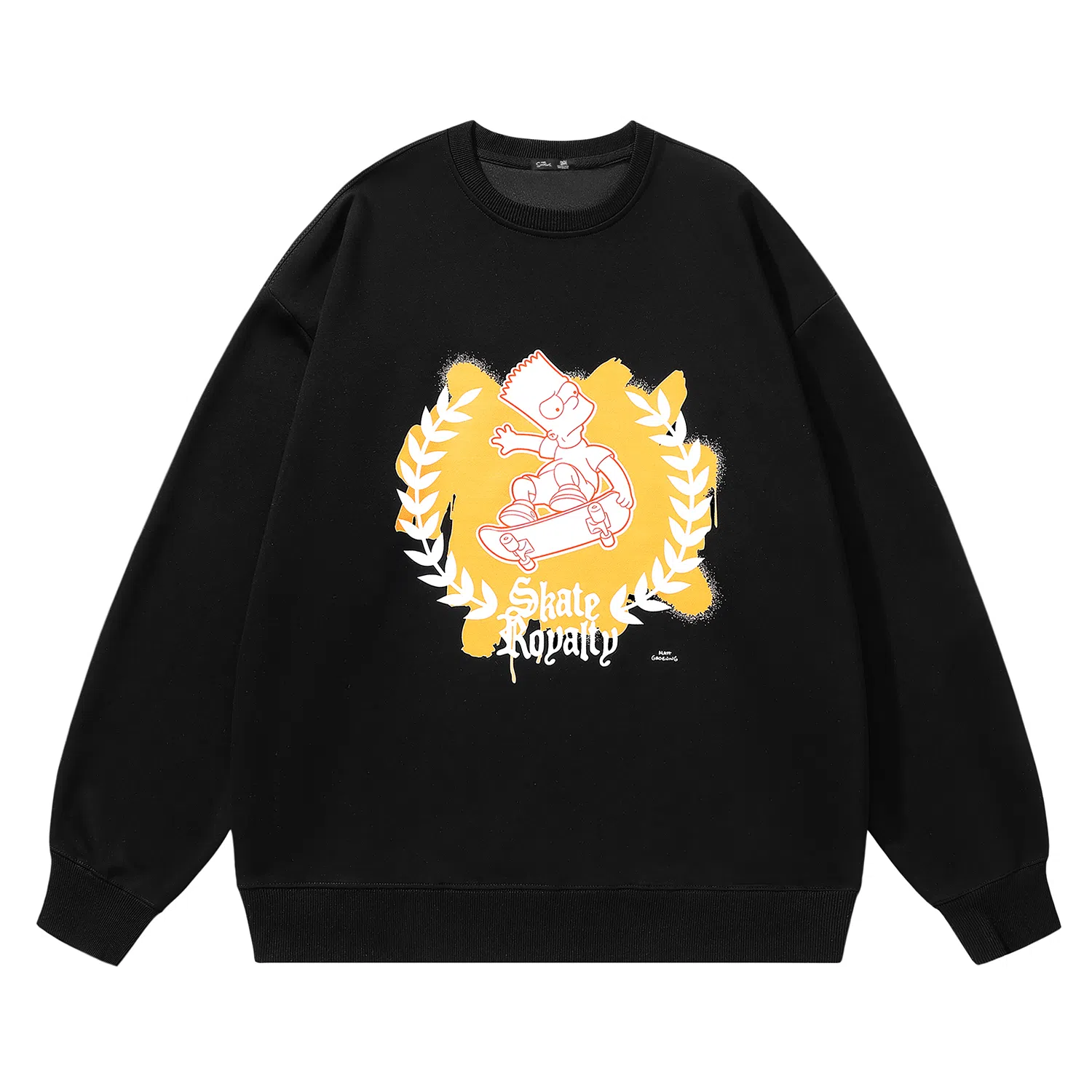 The Simpsons Loose Letter Casual Heavyweight Long Sleeve Sweatshirt