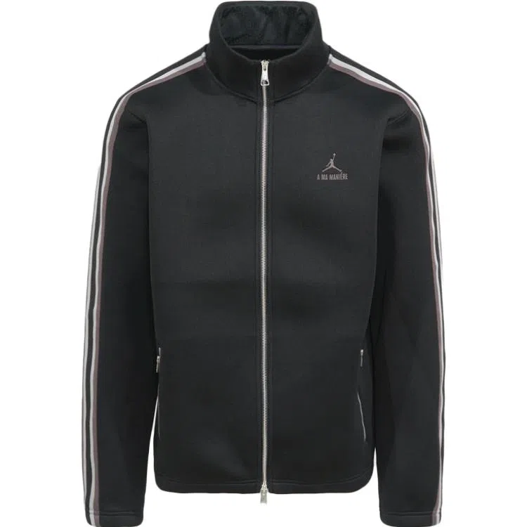 Jordan x A Ma Maniére Logo Embroidered Track Jacket Black