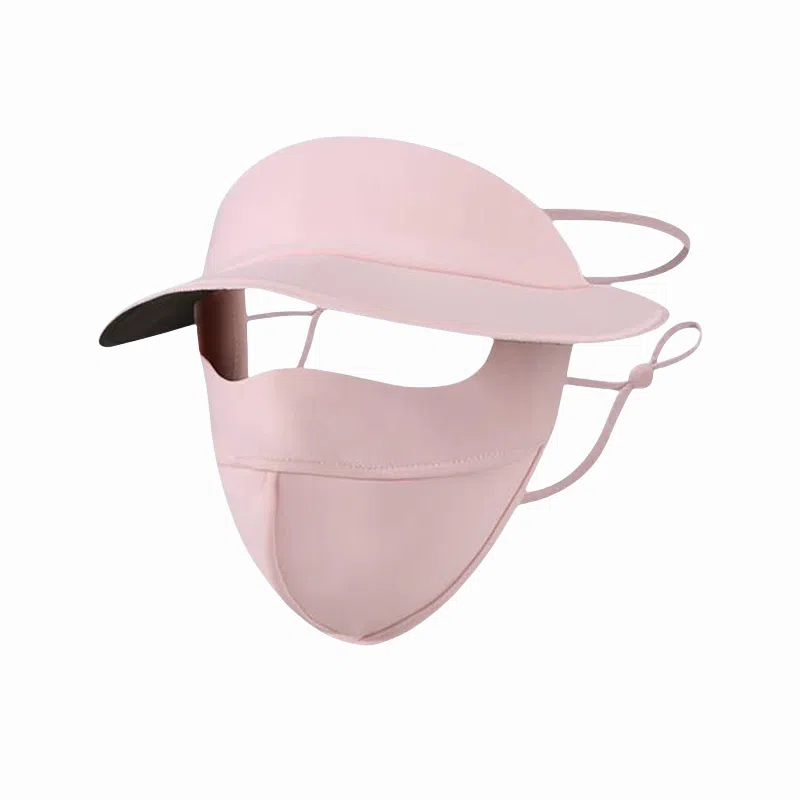 北极绒 二合一全脸遮阳透气户外骑行出游 聚酯纤维 防晒帽 男女同款情侣款