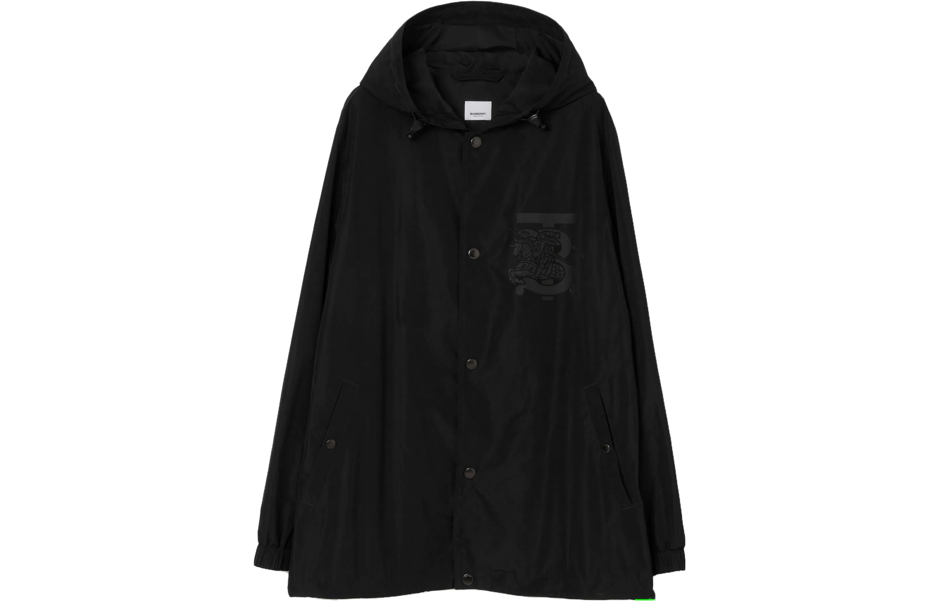 Burberry Equestrian Knight Logo Hooded Jacket Black