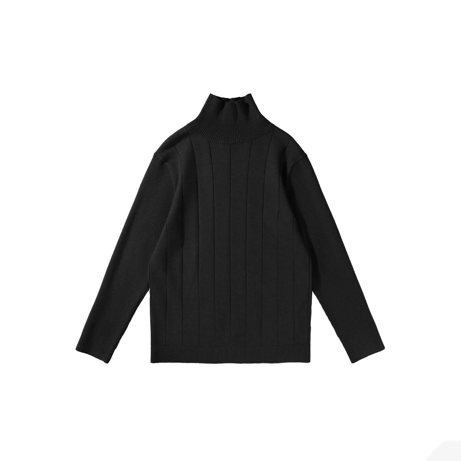 我是大卫 修身竖条纹打底韩系高领商务针织衫 男女同款