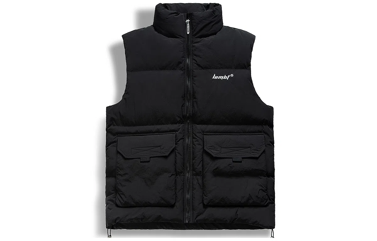 LOMBT Logo Embroidered Workwear Vest Black