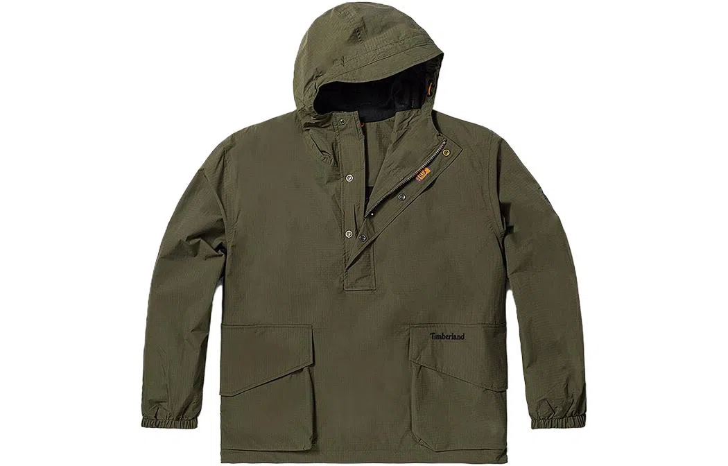 Timberland Waterproof Hooded Pullover Jacket Military Green