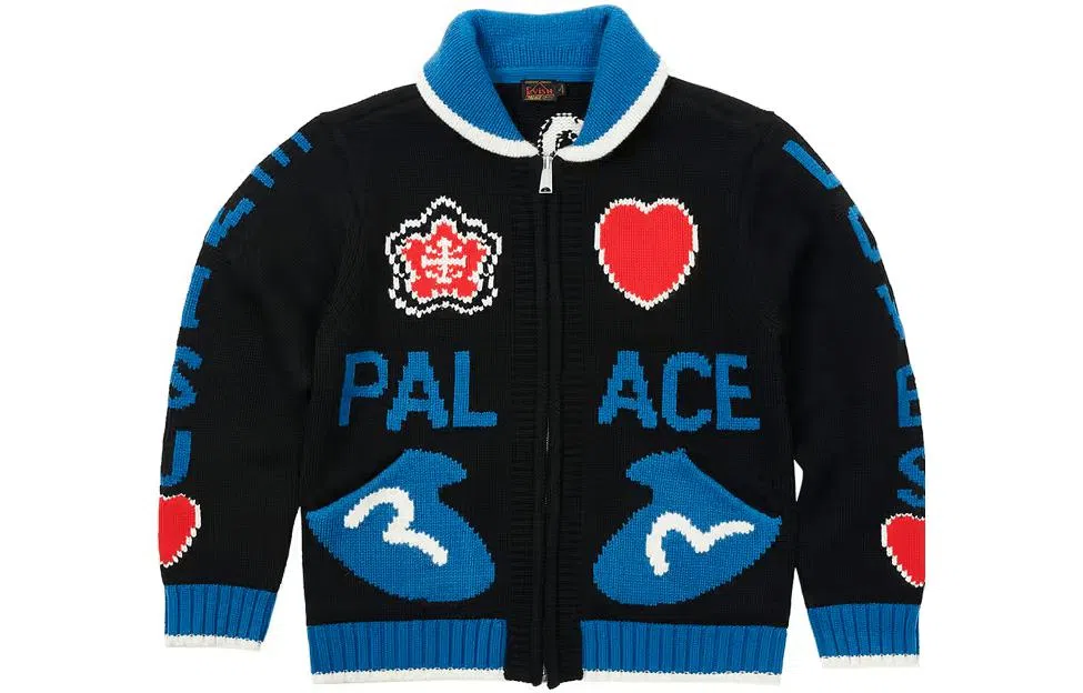 PALACE x EVISU Cowichan Knit Black